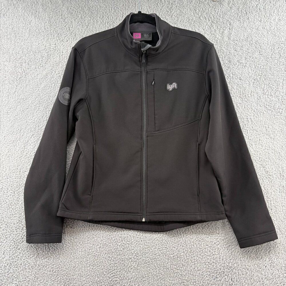 Lyft Mens Full Zip Jacket Black Size M Fleece Lined 1K Club Long Sleeve Pockets